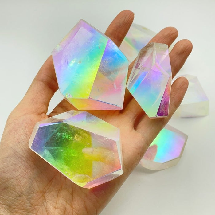 Aura Clear Quartz Free Form Crystal Wholesale
