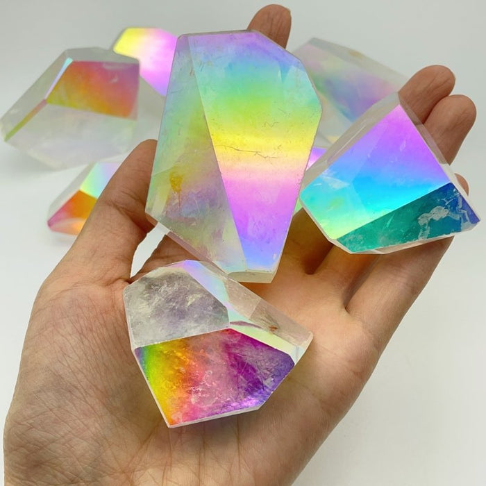 Aura Clear Quartz Free Form Crystal Wholesale