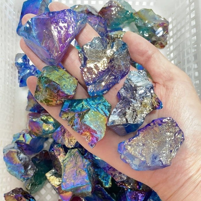 Aura Clear Quartz Raw Stone Wholesale