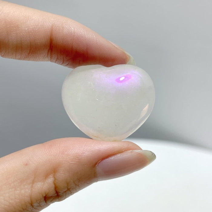 Aura Clear Quarz Heart Crystal Wholesale