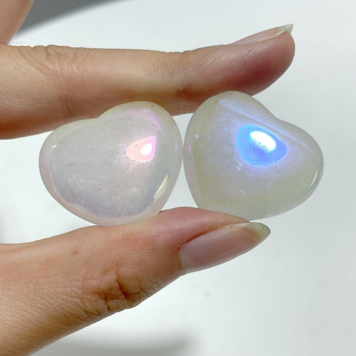 Aura Clear Quarz Heart Crystal Wholesale