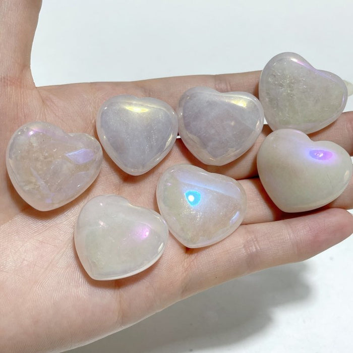 Aura Clear Quarz Heart Crystal Wholesale