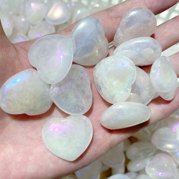 Aura Clear Quarz Heart Crystal Wholesale
