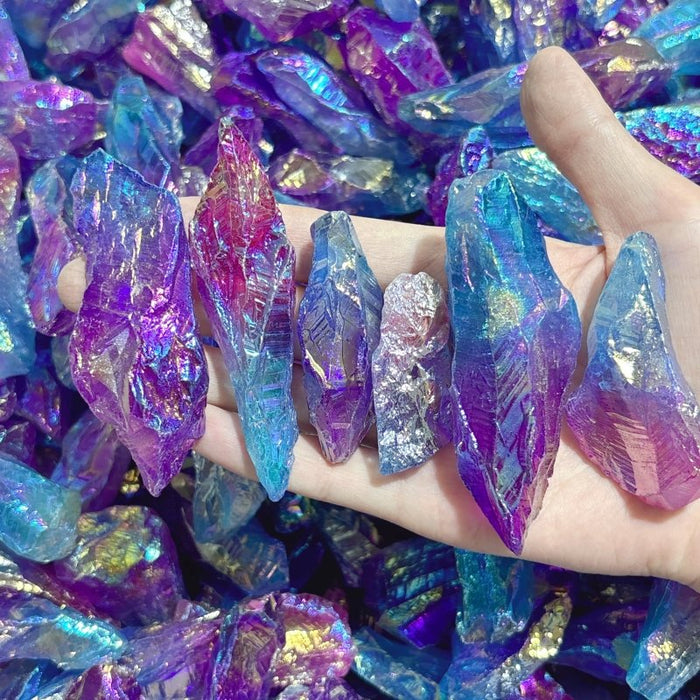 Aura Green Amethyst Raw Stone Wholesale