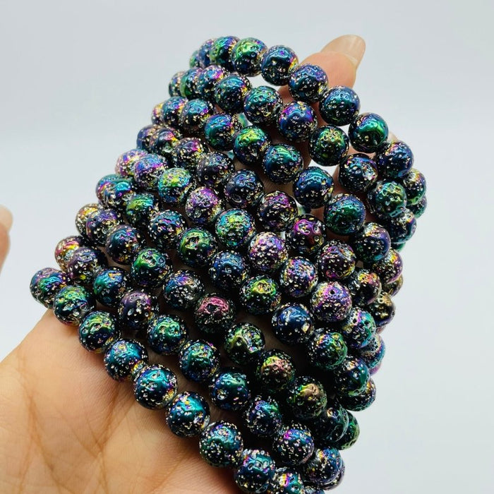 Aura Lava Rock Stone Bracelet Crystal Wholesale