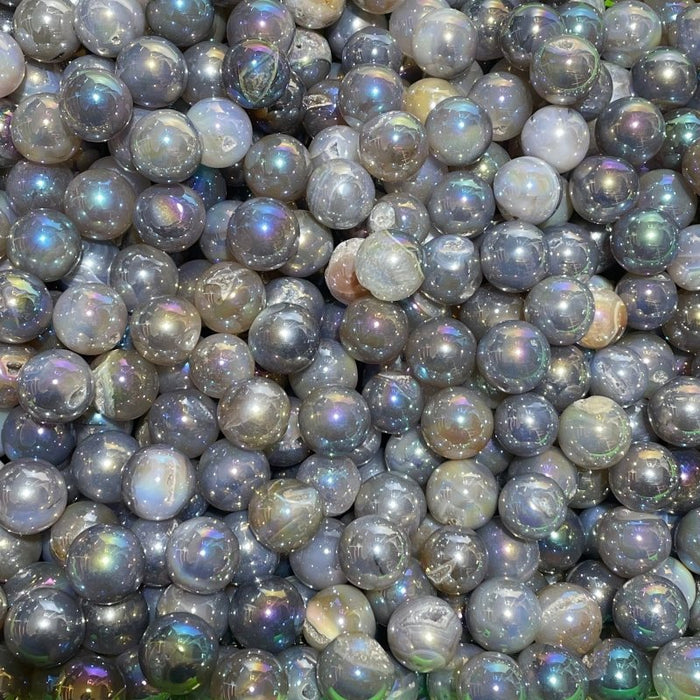 Aura Mini Geode Druzy Agate Spheres Wholesale