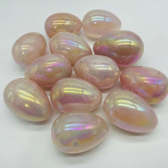 Aura Pink Rose Quartz Egg Wholesale
