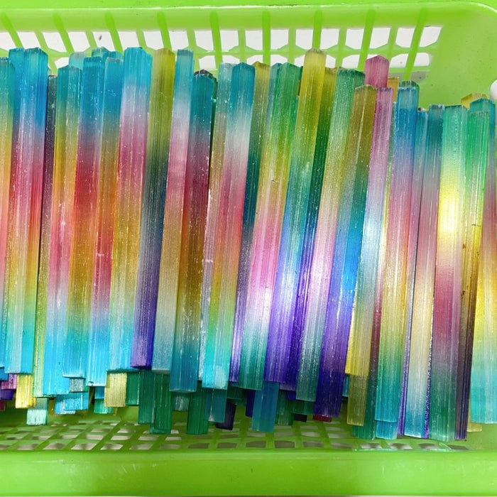 Aura Rectangle Raw Selenite Thin Sticks Wholesale