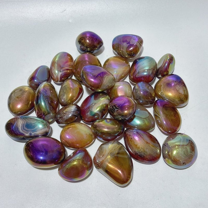 Aura Silk Agate Palm Stone Free Form Wholesale