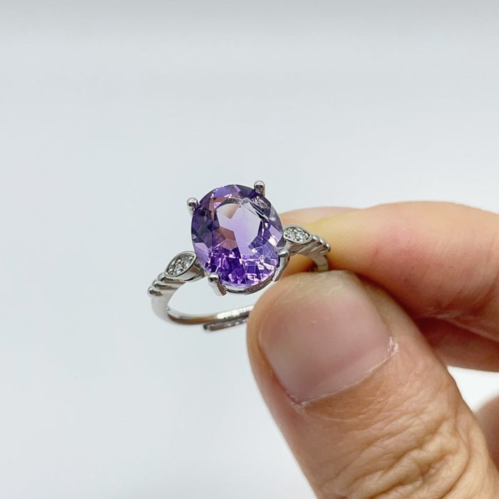 Beautiful Amethyst Cut Faceted Ring Wholesale