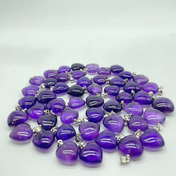 Beautiful Amethyst Heart Pendant Wholesale