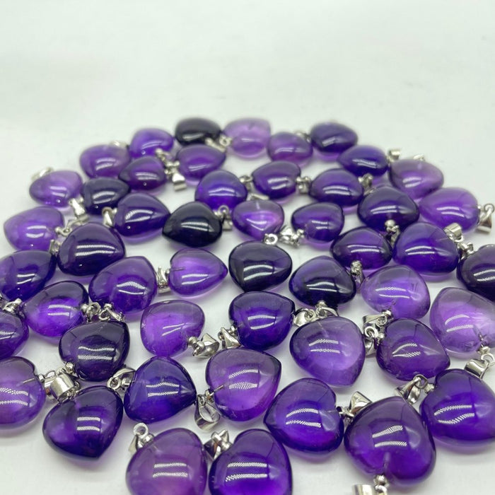 Beautiful Amethyst Heart Pendant Wholesale