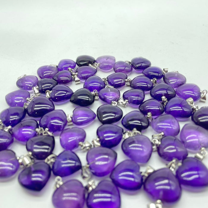 Beautiful Amethyst Heart Pendant Wholesale