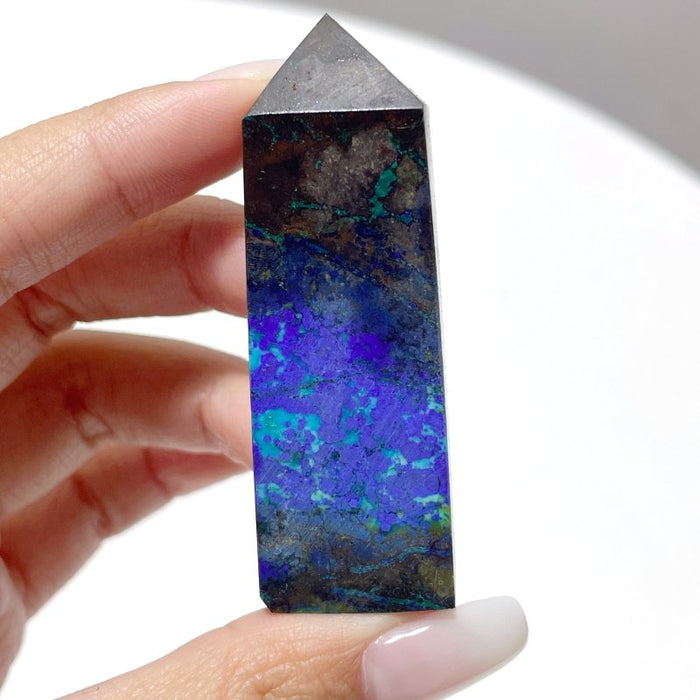 Beautiful Azurite mixed Malachite Point Tower Wholesale
