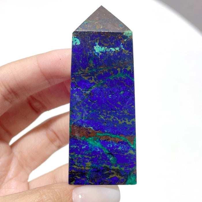 Beautiful Azurite mixed Malachite Point Tower Wholesale