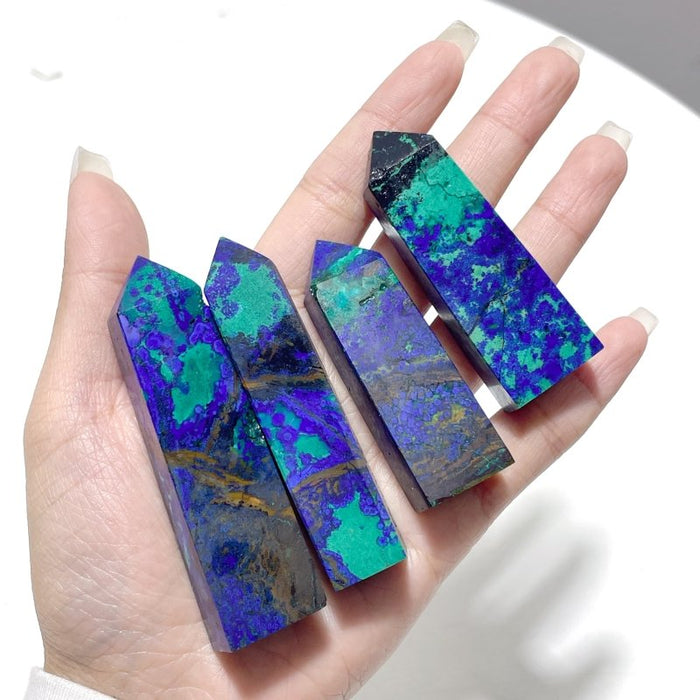 Beautiful Azurite mixed Malachite Point Tower Wholesale