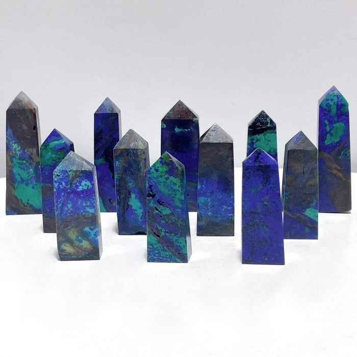 Beautiful Azurite mixed Malachite Point Tower Wholesale