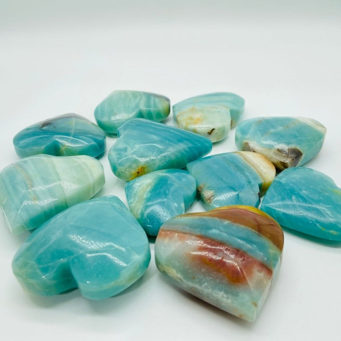 Beautiful Caribbean Calcite Heart Wholesale