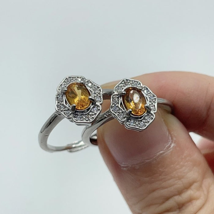 Beautiful Citrine Cut Faceted Ring Wholesale