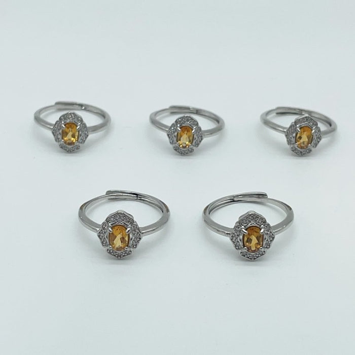 Beautiful Citrine Cut Faceted Ring Wholesale