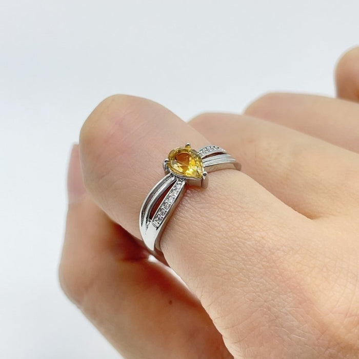 Beautiful Citrine Cut Faceted Ring Wholesale