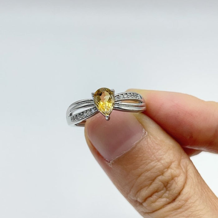 Beautiful Citrine Cut Faceted Ring Wholesale