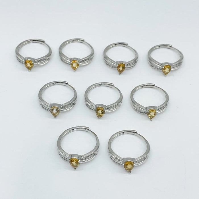 Beautiful Citrine Cut Faceted Ring Wholesale