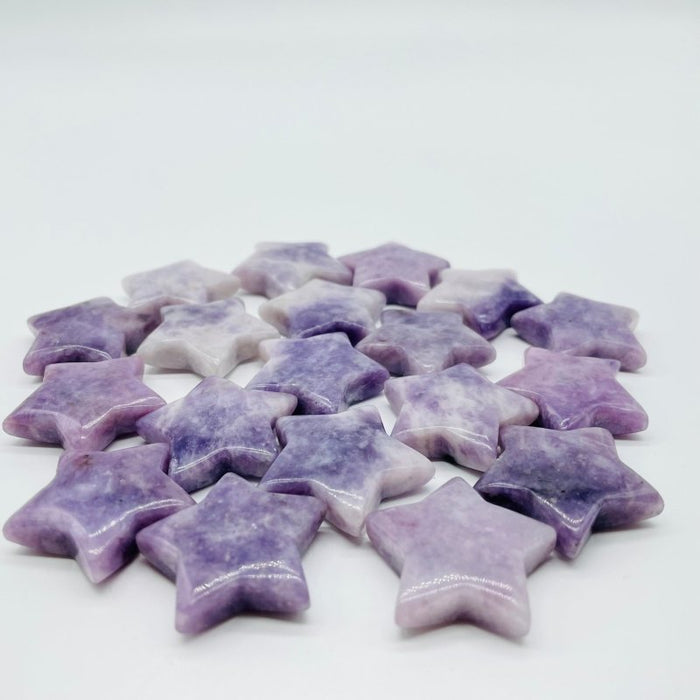 Beautiful Lepidolite Star Carving Wholesale