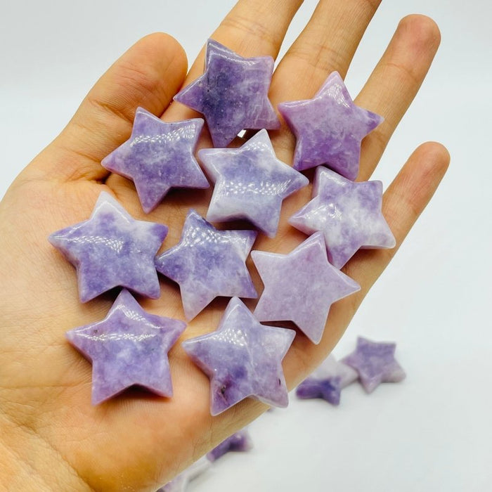 Beautiful Lepidolite Star Carving Wholesale