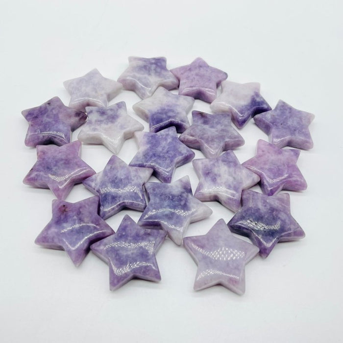 Beautiful Lepidolite Star Carving Wholesale