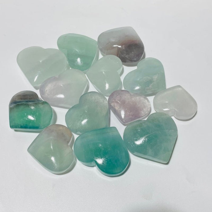 Beautiful Light Color Fluorite Heart Wholesale