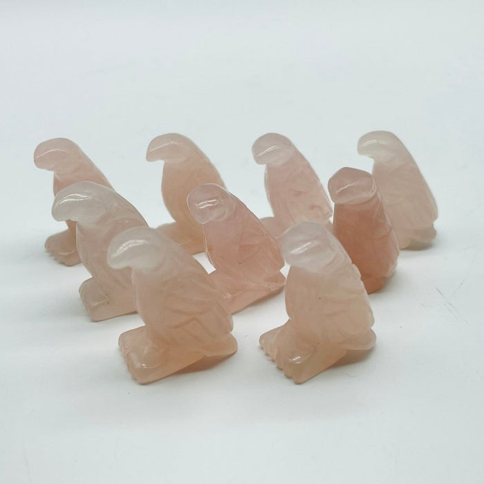 Beautiful Mini Bird Carving Rose Quartz Caribbean Calcite Wholesale