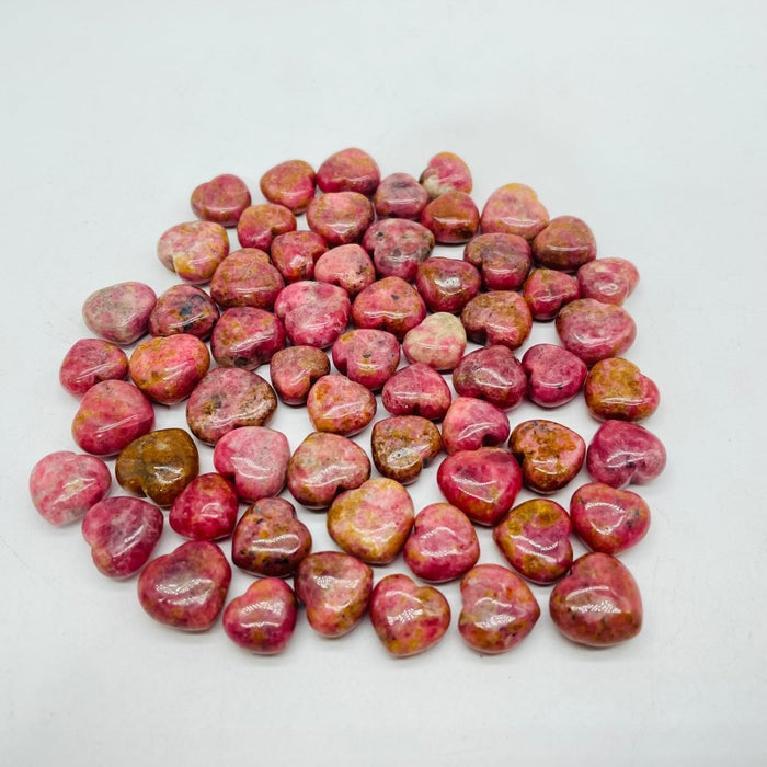 Beautiful Mini Rhodonite Heart DIY Pendant Wholesale