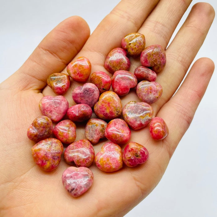 Beautiful Mini Rhodonite Heart DIY Pendant Wholesale