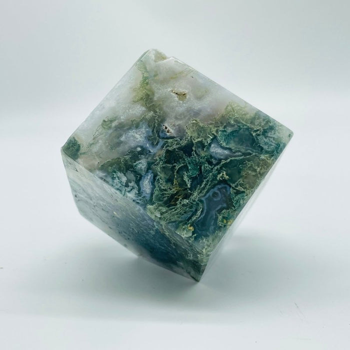 Beautiful Moss Agate Cube Wholesale
