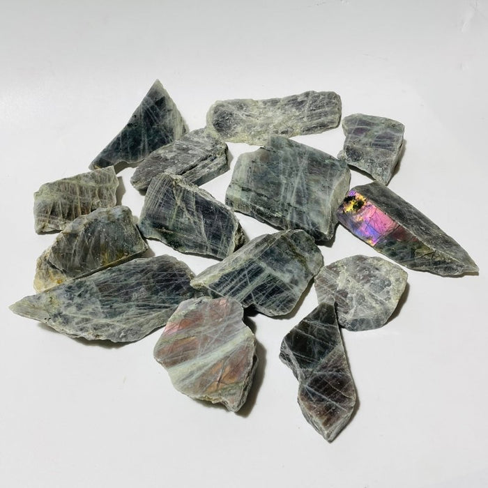 Beautiful Purple Labradorite Slab Backside Rough Wholesale