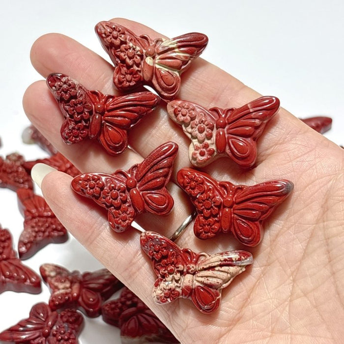 Beautiful Red Jasper Butterfly Carving Wholesale