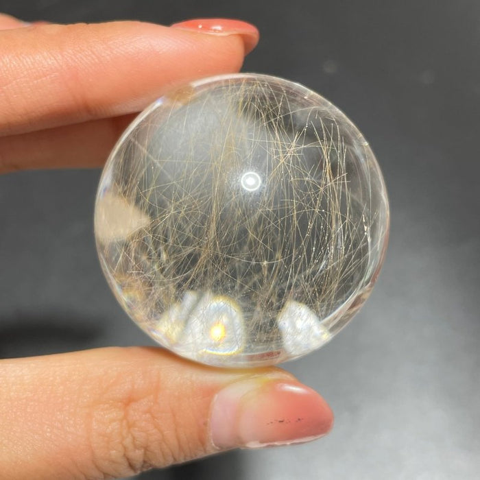 Beautiful Rutile Mixed Garden Quartz Sphere