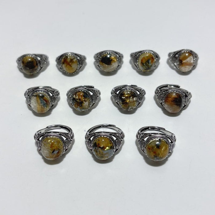 Beautiful Rutile Quartz Crystal Ring Wholesale
