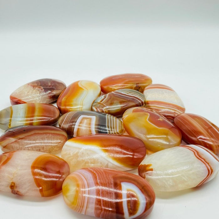 Beautiful Stripe Carnelian Mixed Quartz Palm Wholesale