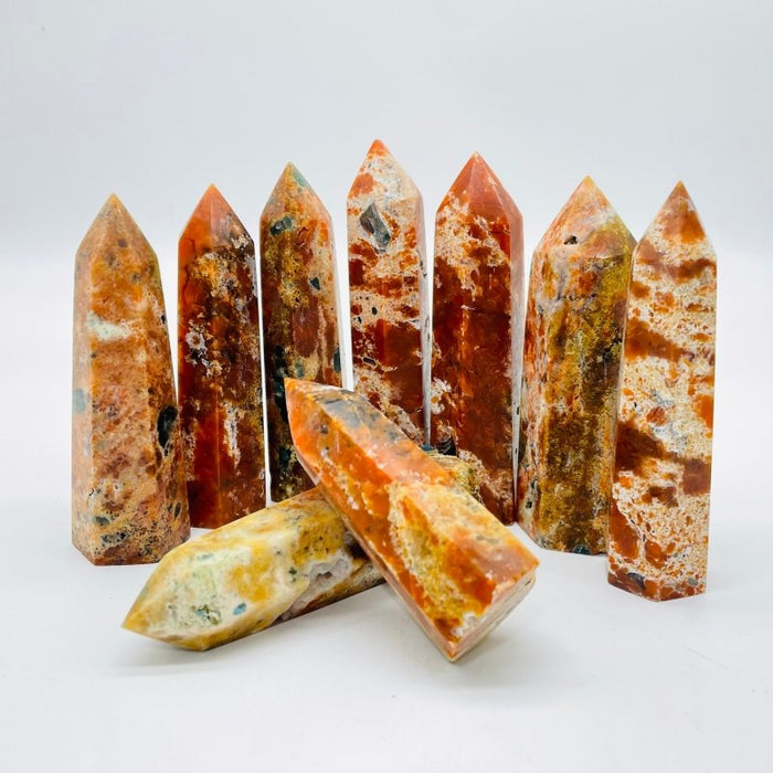 Beautiful Sunstone Mixed Apatite Tower Wholesale