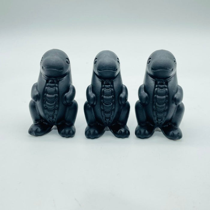 Black Obsidian Baby Dinosaur Carving Wholesale