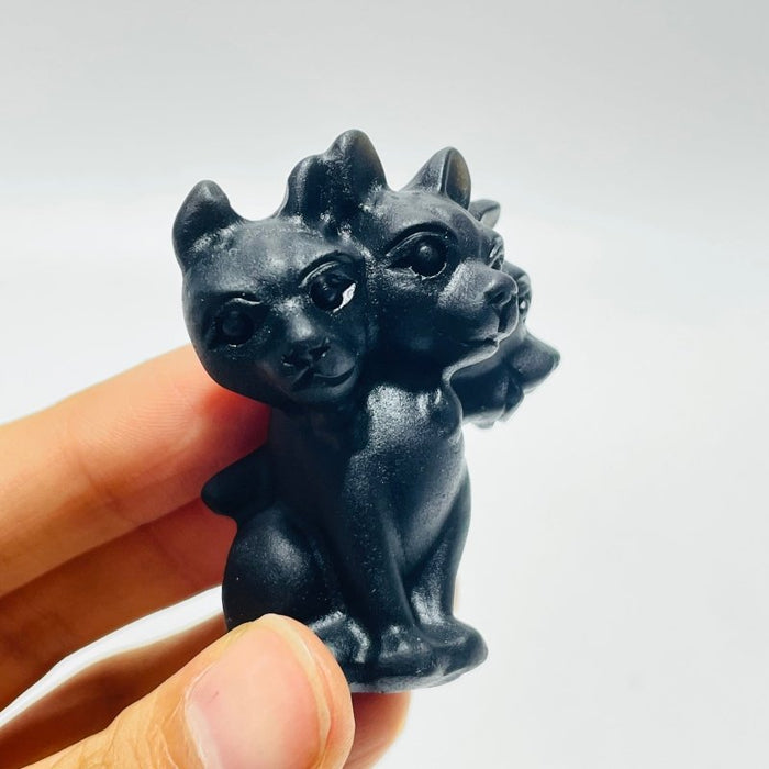 Black Obsidian Cerberus Carving Wholesale