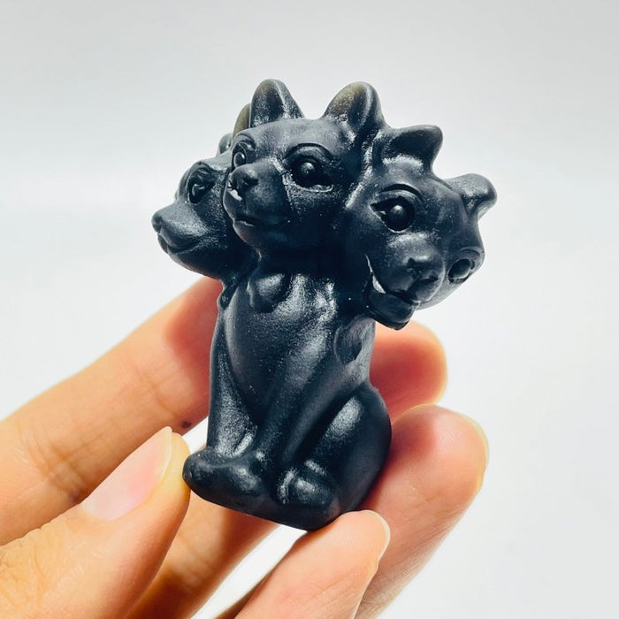 Black Obsidian Cerberus Carving Wholesale