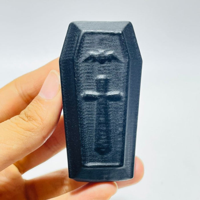 Black Obsidian Coffin Carving Wholesale