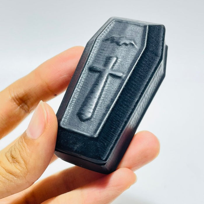 Black Obsidian Coffin Carving Wholesale