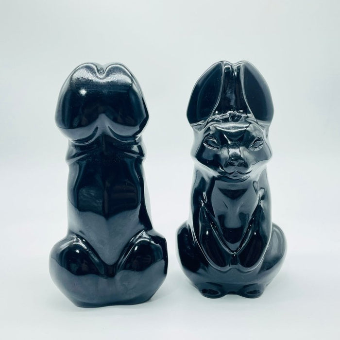 Black Obsidian Rabbit Carving Wholesale