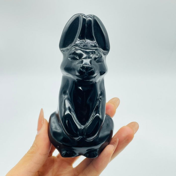 Black Obsidian Rabbit Carving Wholesale