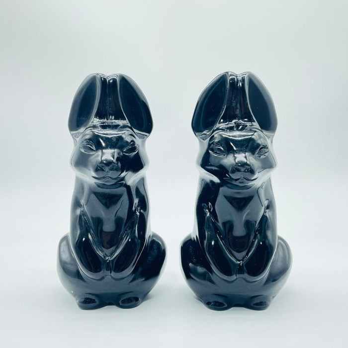 Black Obsidian Rabbit Carving Wholesale
