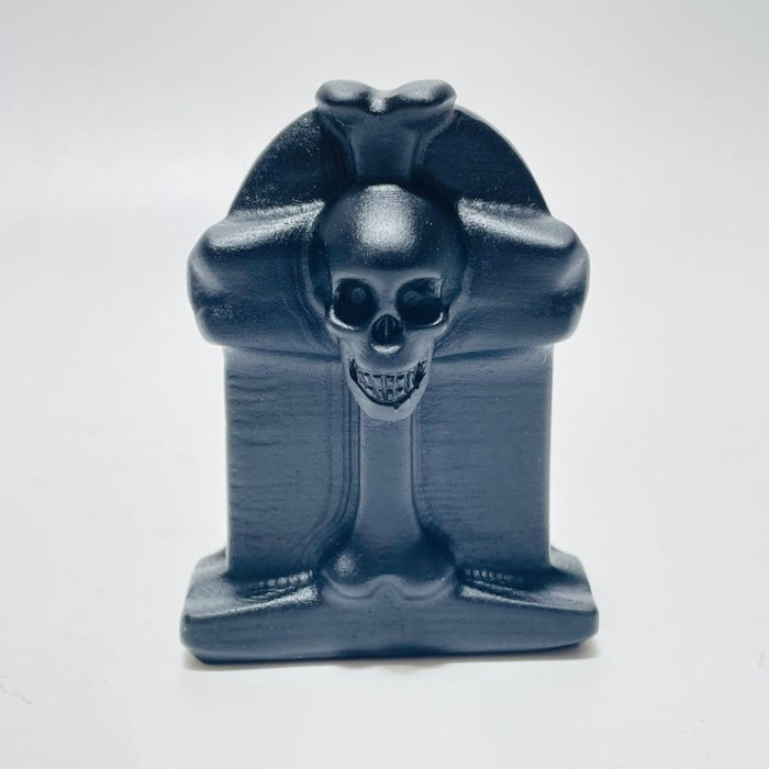 Black Obsidian Tombstone Skull Cross Carving Wholesale